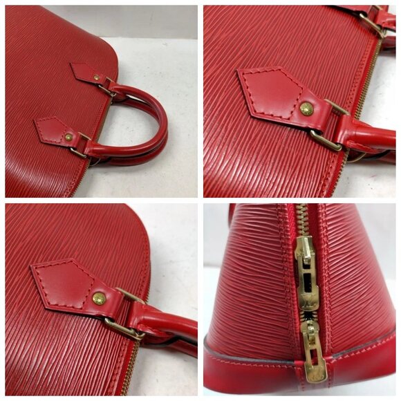 Louis Vuitton LV Hand Bag Alma Red Epi 700-052125 - Picture 7 of 13